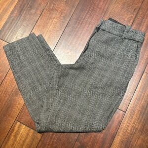 H&M Women’s plaid straight leg trousers, size 10